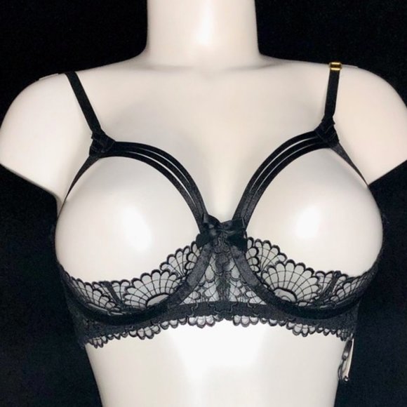 Bordelle Other - BORDELLE SOFT OPEN WIRE BRA BLACK